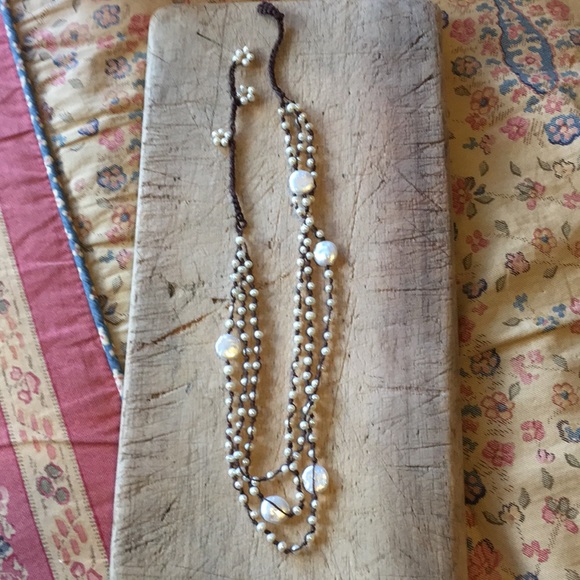 Freshwater pearl woven 3 strand necklace😍 - Picture 2 of 5